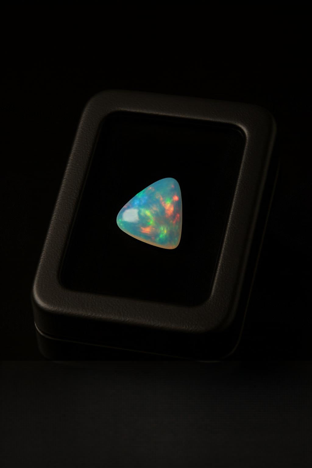 Triangle Cabochon Blue Opal