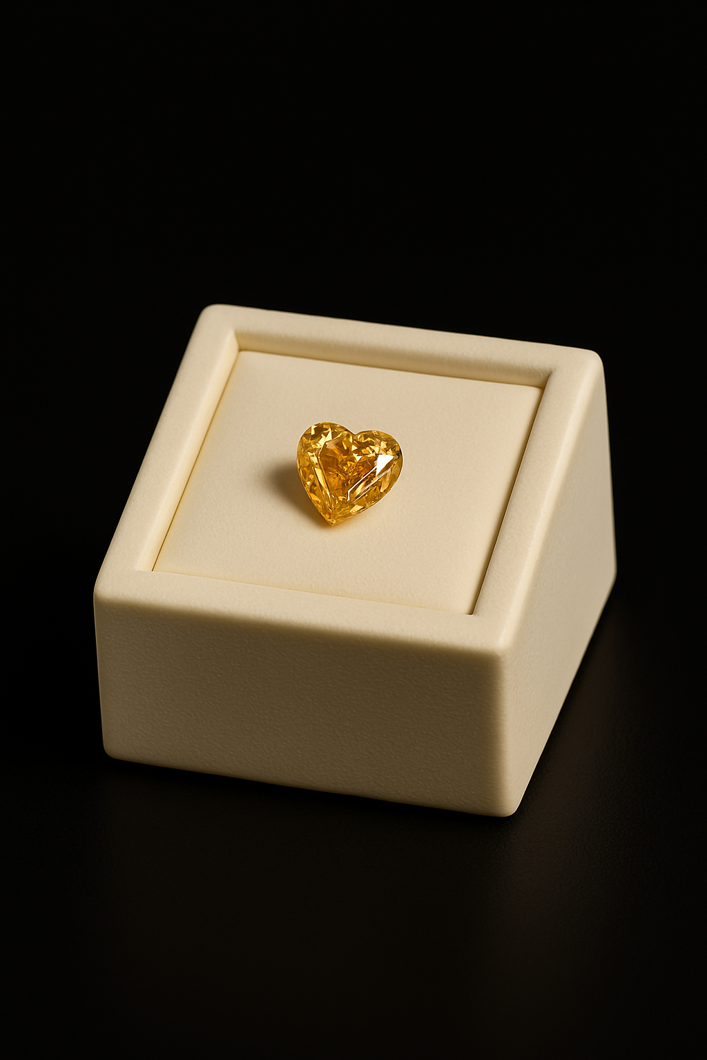 Heart-Shaped Yellow Diamond