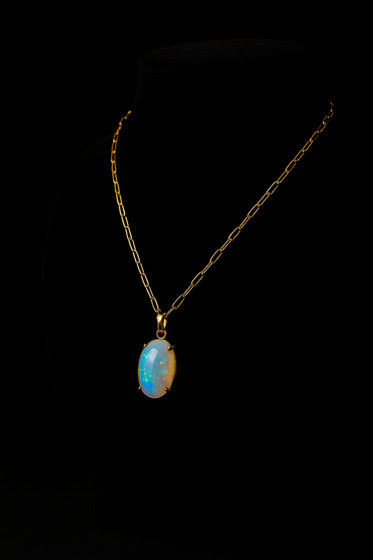 Opal and 14kt Gold Necklace