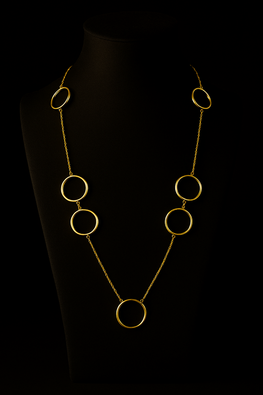 Hoop and Chain Necklace