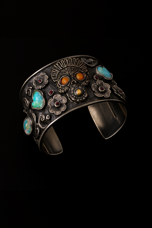 Day of the Dead Opal and Sapphire Bracelet
